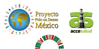 Logos de FEMEXER, AcceSalud y Proyecto Pide un Deseo México
